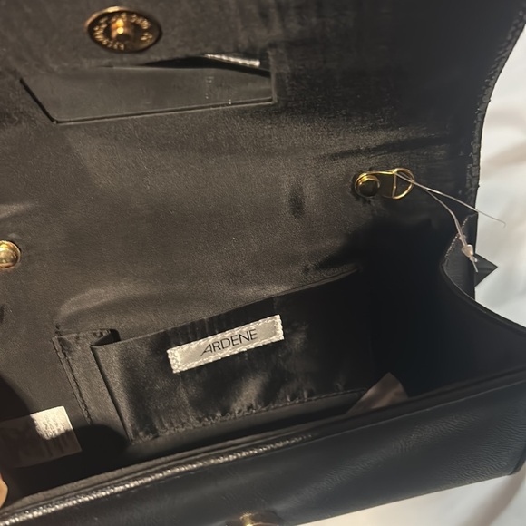 Ardene Clutch Bundle Black & White Both Identical with Shoulder Strap Chain - Picture 3 of 6